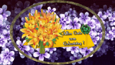 Messages German Alles Gute zum Geburtstag Blumen Animated Background 003 