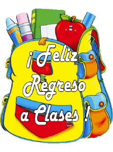 Nachrichten Spanisch Feliz Regreso a Clases Transparenter Hintergrund 005 