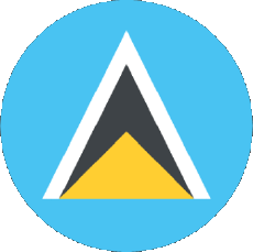 Fahnen Amerika St. Lucia Runde 