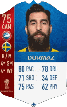 Multimedia Videospiele F I F A - Karten Spieler Schweden Jimmy Durmaz 