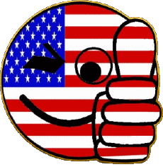 Drapeaux Amériques U.S.A - National Smiley - OK 