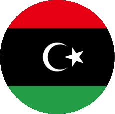 Fahnen Afrika Libyen Runde 
