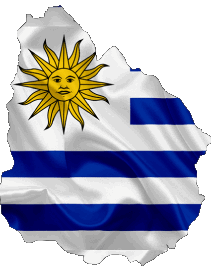 Fahnen Amerika Uruguay Karte 