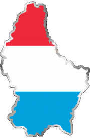 Bandiere Europa Lussemburgo Carta Geografica 
