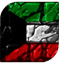 Flags Asia Kuwait Square 