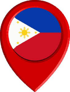 Flags Asia Philippines Location Pin 