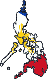 Fahnen Asien Philippinen Karte 