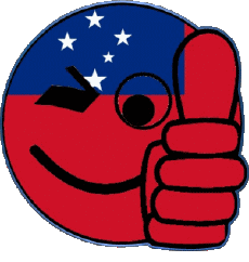 Bandiere Oceania Samoa Faccina - OK 