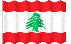 Fahnen Asien Libanon Welligkeit 