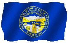 Drapeaux Amériques U.S.A - Etats Nebraska Ondulation 