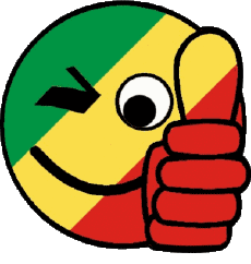 Fahnen Afrika Kongo Smiley - OK 