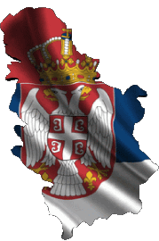 Bandiere Europa Serbia Carta Geografica 