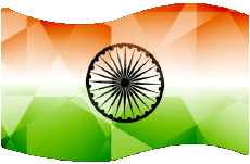 Drapeaux Asie Inde Rectangle 