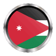 Fahnen Asien Jordan Rund - Ringe 