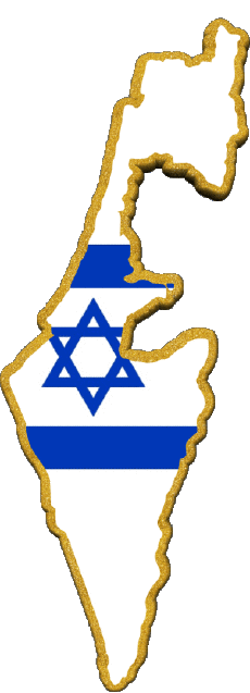 Fahnen Asien Israel Karte 