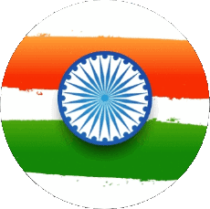 Drapeaux Asie Inde Rond 