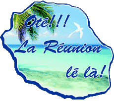 Banderas Francia D.O.M - T.O.M La Réunion Mapa 