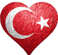 Bandiere Asia Turchia Cuore 