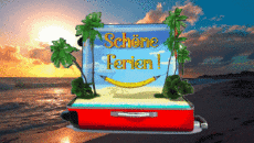 Messages Allemand Schöne Ferien Fond Animé 004 