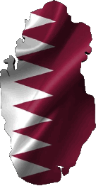Banderas Asia Katar Mapa 