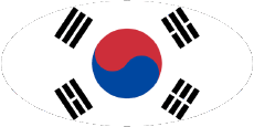 Fahnen Asien Südkorea Oval 01 