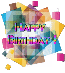 Messages English Happy Birthday Abstract - Geometric 015 