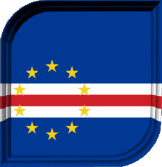 Bandiere Africa Capo Verde Quadrato 
