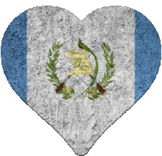 Drapeaux Amériques Guatemala Coeur 