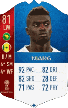 Multimedia Vídeo Juegos F I F A - Jugadores  cartas Senegal M'Baye Niang 