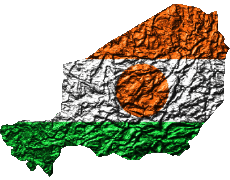 Flags Africa Niger Map 