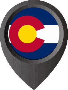 Banderas América U.S.A - Estados Colorado Marcador de ubicación 