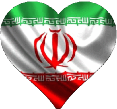 Bandiere Asia Iran Cuore 