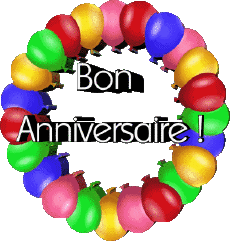 Mensajes Francés Bon Anniversaire Ballons - Confetis 008 