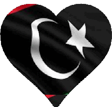 Flags Africa Libya Heart 