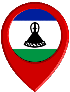 Fahnen Afrika Lesotho Standort-Pin 