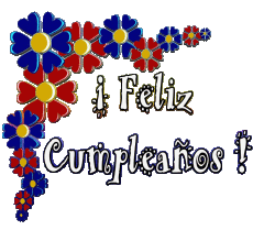 Messages Espagnol Feliz Cumpleaños Floral Fond Transparent 005 