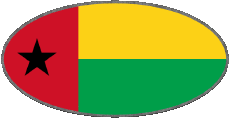 Flags Africa Guinea Bissau Oval 01 