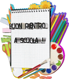 Messagi Italiano Buon Rientro a Scuola Sfondo trasparente 001 
