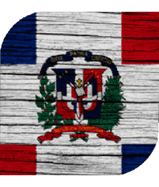 Drapeaux Amériques République Dominicaine Carré 