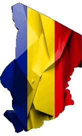 Banderas África Chad Mapa 