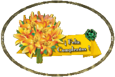 Mensajes Español Feliz Cumpleaños Floral Fondo transparente 008 