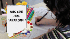 Messages German Alles Gute zum Schulbeginn Animated Background 005 