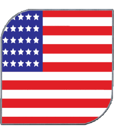 Drapeaux Amériques U.S.A Carré 
