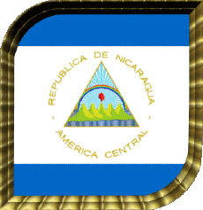 Drapeaux Amériques Nicaragua Carré 