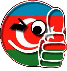Banderas Asia Azerbaiyán Smiley - OK 