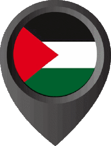 Drapeaux Asie Palestine Epingle de Localisation 