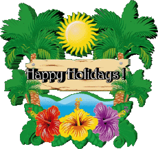 Messagi Inglese Happy Holidays Sfondo trasparente 24 