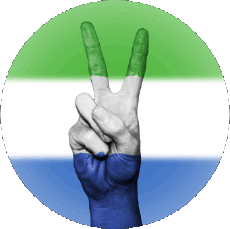 Fahnen Afrika Sierra Leone Runde 