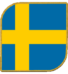 Flags Europe Sweden Square 