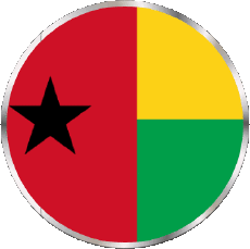 Fahnen Afrika Guinea Bissau Runde 